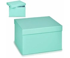 Bigbuy Home Universali dėžė Kartonas Pastelės mėlyna