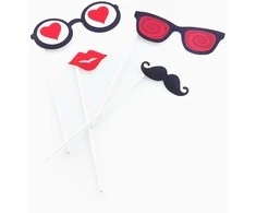 Bigbuy Love Romantic Items romantiški aksesuarai linksmoms nuotraukoms (5 vnt.)