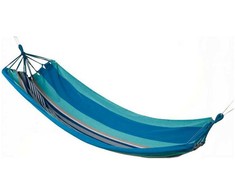 Bigbuy Outdoor GENERIC lauko hamakas - Mėlyna Stripes - 100x200cm - Svoris iki 150kg