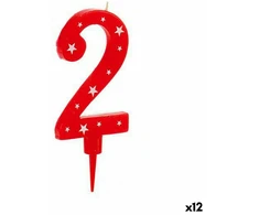 Bigbuy Party Žvakė Gimtadienio Numeriai 2 (12 vnt.)
