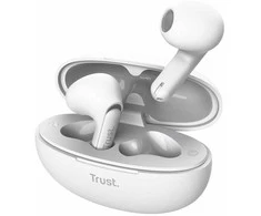 Trust Yavi - Belaidės ausinės Įstatomos į ausis (į ausis įkišamos tipo) ausinės Bluetooth TWS su etui ładującym &amp; ENC (Baltas)