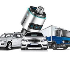 Automobilinis Bluetooth FM siųstuvas su USB įkrovikliu