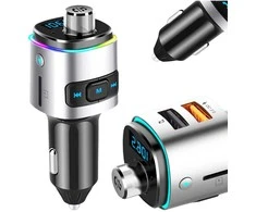 Automobilinis Bluetooth FM siųstuvas su USB įkrovikliu