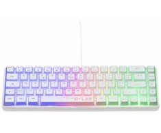 THE G-LAB pusiau mechaninė 60 % žaidimų klaviatūra, USB, AZERTY, KEYZ-HYDROGEN-W/FR