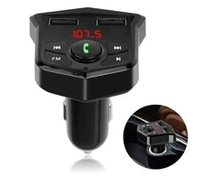 „Bluetooth“ siųstuvas automobiliui su dviem USB prievadais