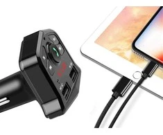 „Bluetooth“ siųstuvas automobiliui su dviem USB prievadais