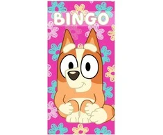 „Bluey Bingo“ vonios rankšluostis, paplūdimio rankšluostis 70x140cm (greitai džiūstantis)