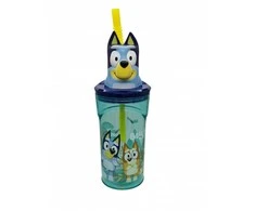 „Bluey Splash“ 3D plastikinis šiaudelio formos puodelis, 360 ml