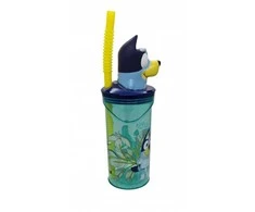 „Bluey Splash“ 3D plastikinis šiaudelio formos puodelis, 360 ml