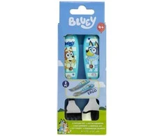 „Bluey Yummy“ metalinis ergonomiškas stalo įrankių rinkinys – 2 dalys
