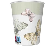 „Butterfly Light“ popieriniai puodeliai, 8 vnt., po 250 ml