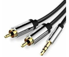 Vention 3.5 mm kištukas iki 2x RCA kištukas garso kabelis 2 m ventiliacijos BCFBH juodas