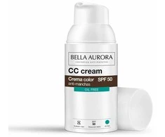 Bella Aurora CC Kreminis Anti-Blemish Oil Free Spf50 CC kremas saugantis nuo pigmentinių dėmių 30ml