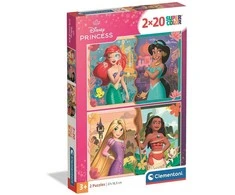 Clementoni Dėlionė 2x20 vnt. - Princesės