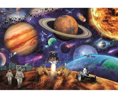 Clementoni dėlionė „Kosmoso misija: planetos“ (300 detalių)