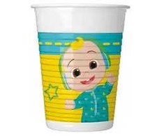 „Cocomelon Music“ plastikiniai puodeliai, 8 vnt., po 200 ml