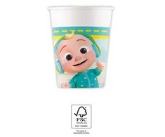 „Cocomelon Music“ popieriniai puodeliai, 8 vnt., 200 ml, FSC
