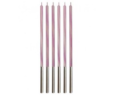 „Colour Candy Rožinė“ gimtadienio žvakučių rinkinys, 6 vnt.