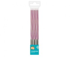 „Colour Candy Rožinė“ gimtadienio žvakučių rinkinys, 6 vnt.