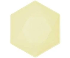 „Colour Vert Decor“ geltonų šešiakampių gilių lėkščių rinkinys, 6 vnt., 15,8 cm