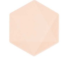 „Colour Vert Decor Peach“ šešiakampių lėkščių rinkinys, 6 vnt., 15,8 cm