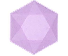 „Colour Vert Decor“ violetinių šešiakampių gilių lėkščių rinkinys, 6 vnt. - 15,8 cm