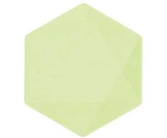„Colour Vert Decor“ žalių šešiakampių lėkščių rinkinys, 6 vnt., 15,8 cm
