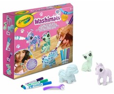 Crayola, Inc. Crayola Figūros dažymui ir plovimui, gyvūnų rinkinys, 3 vnt. 3 žymekliai