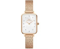 Moteriškas laikrodis DANIEL WELLINGTON Quadro Lumine Pressed Piano 20mm DW00100578 + BOX (zw519b)