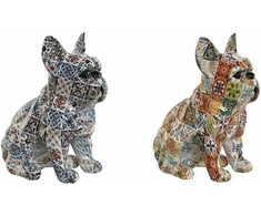 Dekoratyvinė figūrėlė Home ESPRIT Spalvotas Šuo Viduržemio 10 x 13 x 16 cm (2 vnt.)