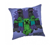 Poduszka dziecięca 40x40 Minecraft Moby przychodzą po ciebie violetinė JF24
