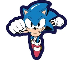Dekoratyvinė pagalvėlė „Sonic the Hedgehog Run“ 40x40 cm, aksominė