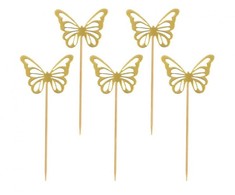 Dekoratyvinės lazdelės „Butterfly Gold“, 12 vnt.