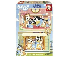 Dėlionė 2 galvosūkių rinkinys Educa Bluey (2 vnt.)