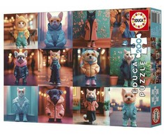 Dėlionė Educa 20219 Fashion Animals 200 Dalys