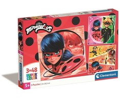 Dėlionė „Miraculous Ladybug Saviours“, 3x48 detalės, Clementoni