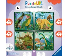 Ravensburger PuzzleUP! 4 dėlionės „Dinozaurai“, nuo 4 m.