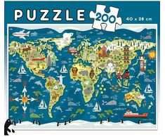 Educa Dėlionė WORLD MAP, SEAN SIMS, 6-8 metų, 200 dalių