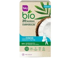 Taky Bio Coco Bandas De Cera Corporales Depilatorias 20 Uds