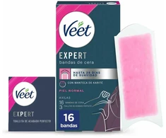 "Veet" depiliacinės juostelės "Expert Undermarks Wax Strips Normal Skin" 16 vnt