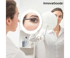 Didinamasis veidrodis su LED apšvietimu ir siurbtuku, sulankstomas stovas InnovaGoods
