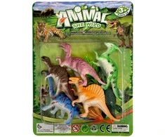 Dinozauro figūrėlių rinkinys dėžutėje, 6 dalys, plastikinės