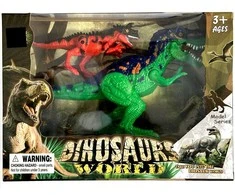 Dinozauro figūrėlių rinkinys iš plastiko, 2 dalių, dėžutėje