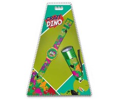 Dinozaurų beprotiškas skaitmeninis laikrodis + žibintuvėlis