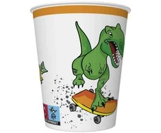 Dinozaurų formos popieriniai puodeliai, 8 vnt., po 250 ml