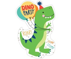 Dinozaurų vakarėlio kvietimai, 8 vnt.