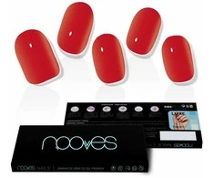 Nooves Crimson Raudona Premium Luxe Solid Raudona Gel Foils klijuojami nagai 20 vnt