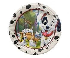 Disney 101 dalmantinas Žaislinės popierinės lėkštės 8 vnt. 23 cm
