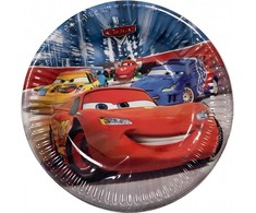 Disney Cars Arena Race popierinės lėkštės, 8 vnt., 20 cm