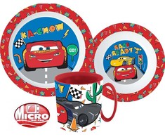 „Disney Cars“ mikroplastiko pietų servizas su puodeliu, 350 ml